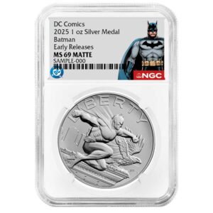 2025 Batman DC Comics 1 oz Silver Medal NGC MS69 ER Batman Label