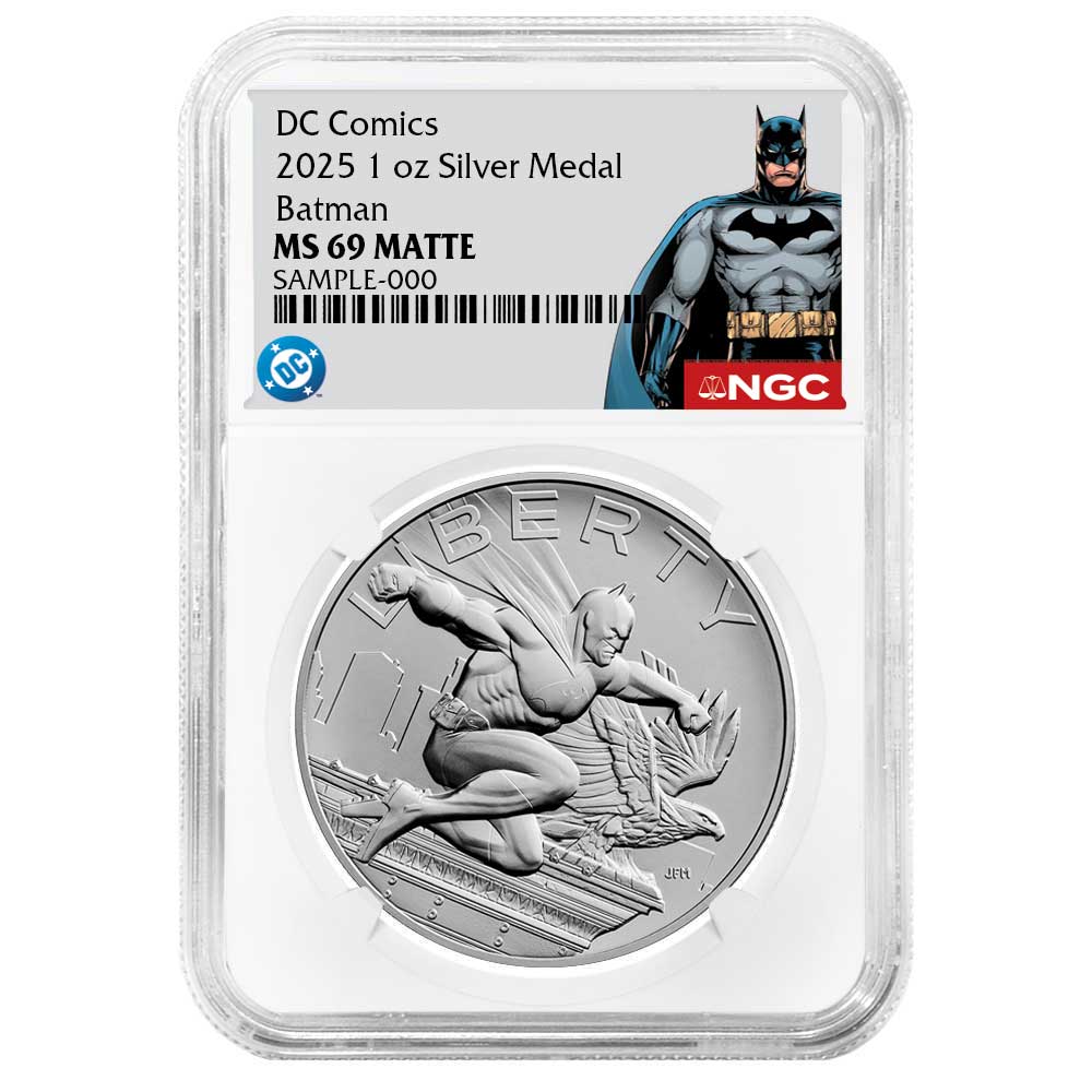 2025 Batman DC Comics 1 oz Silver Medal NGC MS69 Batman Label