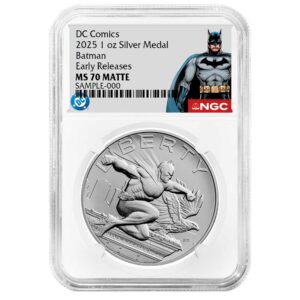 2025 Batman DC Comics 1 oz Silver Medal NGC MS70 ER Batman Label