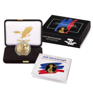 2026-W Proof $25 American Gold Eagle 1/2 oz, Box, OGP & COA