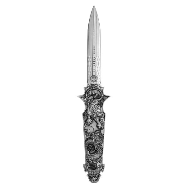 2025 Samoa $5 Dragon Tiger Switchblade 2 oz .999 Pure Silver by