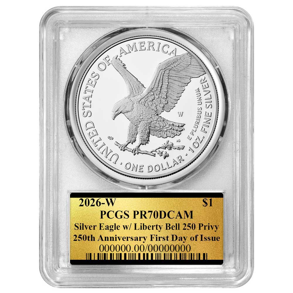 2026-W Proof $1 American Silver Eagle PCGS PR70DCAM FDOI American