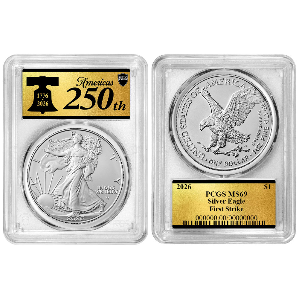2026 $1 American Silver Eagle PCGS MS69 FS American 250th
