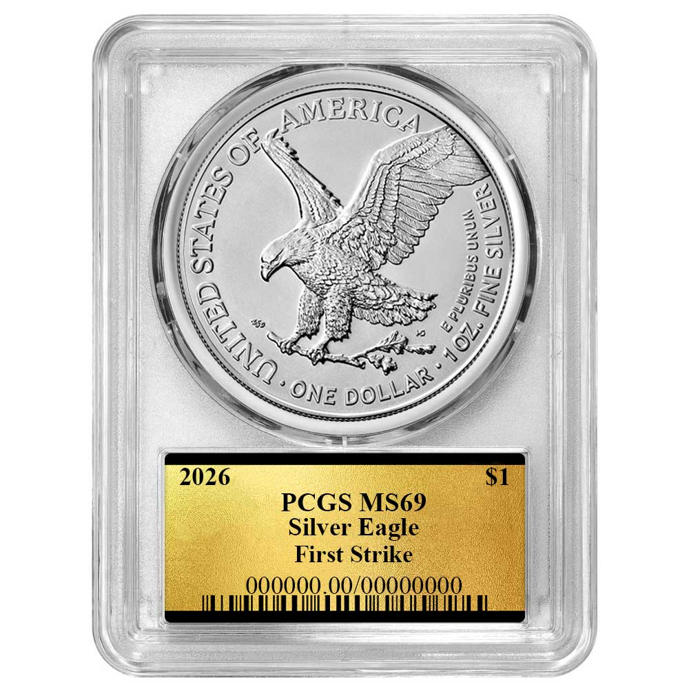 2026 $1 American Silver Eagle PCGS MS69 FS American 250th