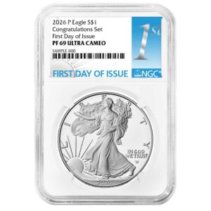 2026-P Proof $1 American Silver Eagle Congratulations Set NGC PF69UC FDI First Label