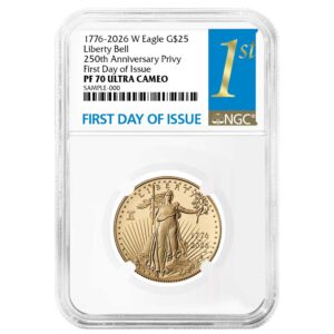 2026-W Proof American $25 American Gold Eagle 1/2 oz NGC PF70UC FDI First Label