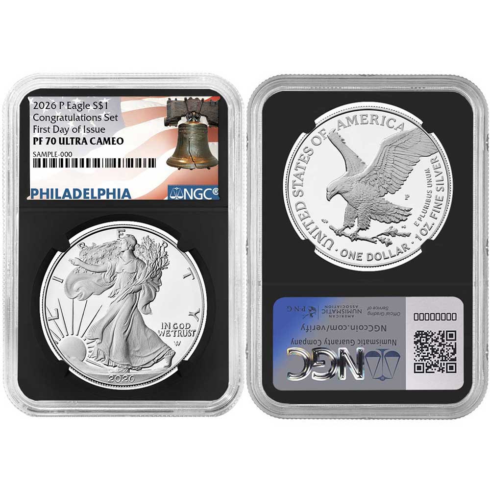 2026-P Proof $1 American Silver Eagle Congratulations Set NGC