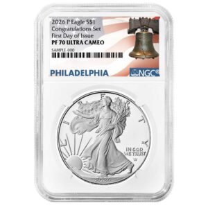 2026-P Proof $1 American Silver Eagle Congratulations Set NGC PF70UC FDI Liberty Bell Label