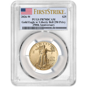 2026-W Proof American $25 American Gold Eagle 1/2 oz PCGS PR70DCAM FS Flag Label
