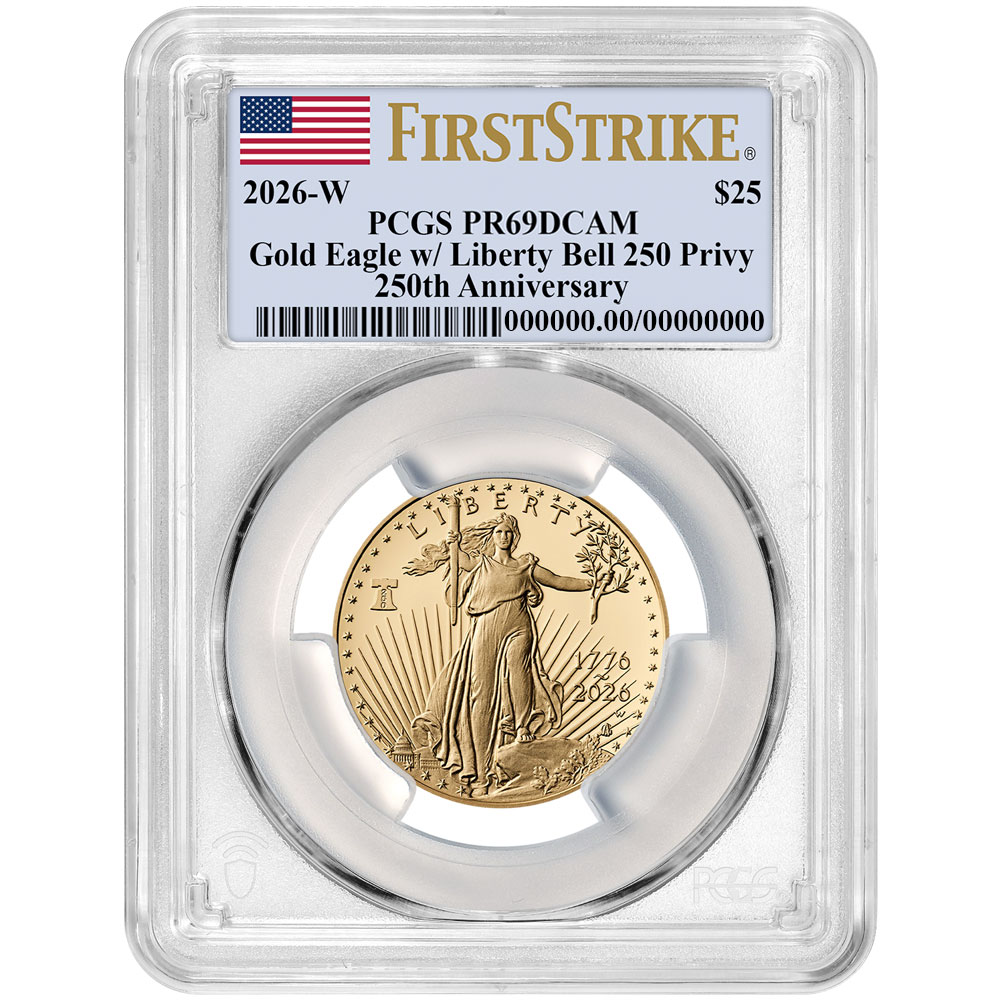 2026-W Proof $25 American Gold Eagle 1/2 oz PCGS PR69DCAM FS Flag Label
