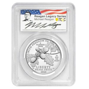 2023-W Proof $100 American Platinum Eagle Freedom of Press PCGS PR70DCAM AR Reagan Legacy Signature