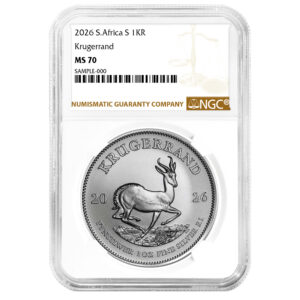 2026 South Africa Silver Krugerrand 1 oz NGC MS70 Brown Label