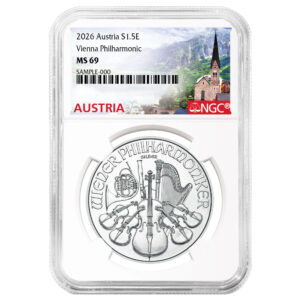 2026 1.50 Euro Silver Austrian Philharmonic NGC MS69 Austria Label