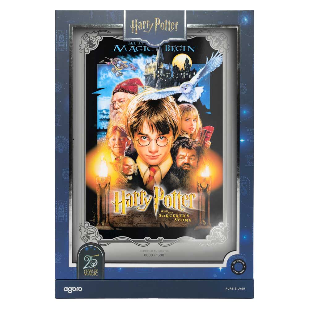 2026 $2 Harry Potter and the Sorcerer's Stone Movie Poster Foil 1 oz Silver By Agoro Mintage of 1500