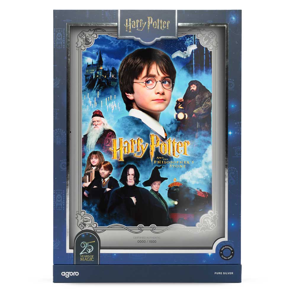 2026 $2 Harry Potter and the Philosopher's Stone Movie Poster Foil 1 oz Silver By Agoro Mintage of 1500