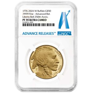 2026-W Proof $50 American Gold Buffalo NGC PF70UC AR Advance Releases Label