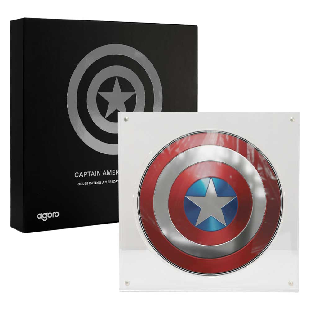 2026 $50 America's 250th Anniversary Captain America's Shield 1kg 999 Pure Silver By Agoro Mintage of 25