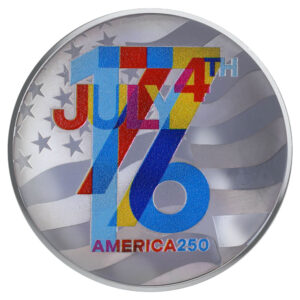 1 Troy oz Sunshine Mint 250th Anniversary 1776 Colorized Silver Round