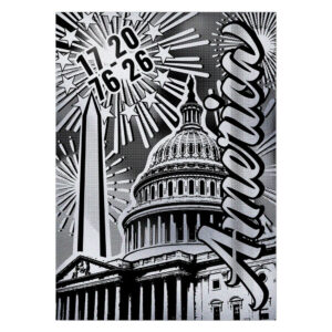 25 gram Sunshine Mint Capitol Fireworks Silver Trading Card