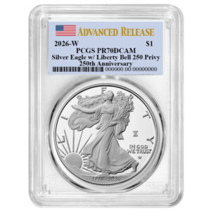 2026-W Proof $1 American Silver Eagle PCGS PR70DCAM AR Flag Label