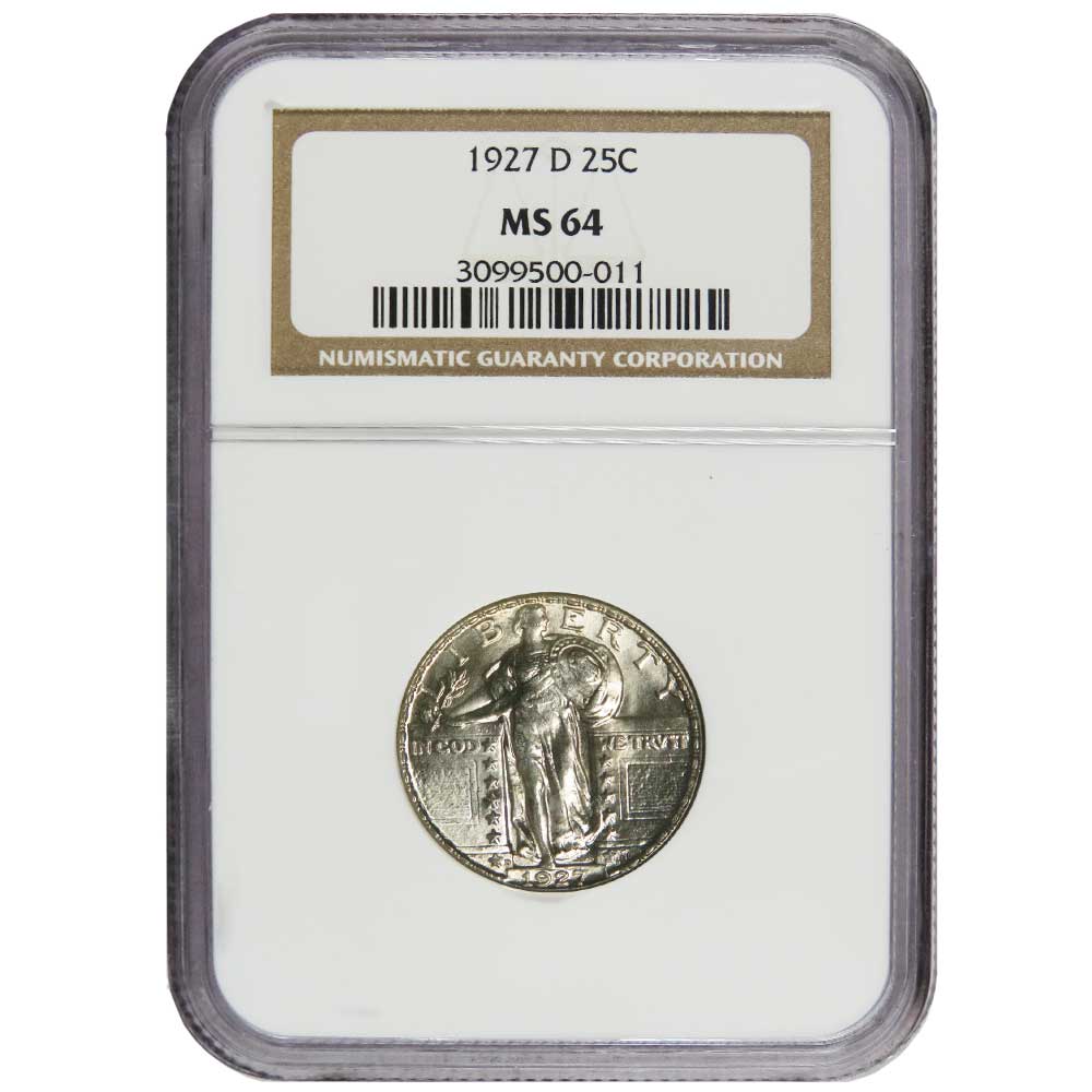 1927-D 25c Standing Liberty Quarter NGC MS64