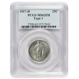1917-D Type 1 25c Standing Liberty Quarter PCGS MS62 FH