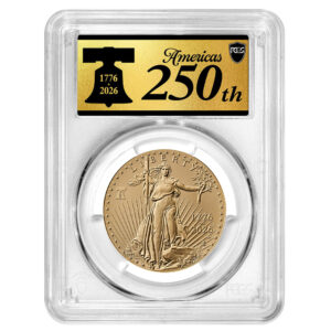 2026-W Enhanced Uncirculated $50 American Gold Eagle PCGS SP70 FDOI American 250th Anniversary Label