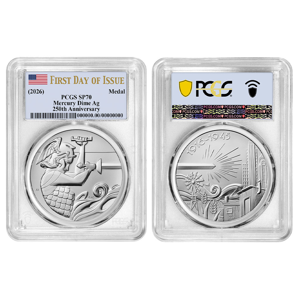 2026 Best of the Mint Gold Mercury Dime and Silver Medal 2pc Set