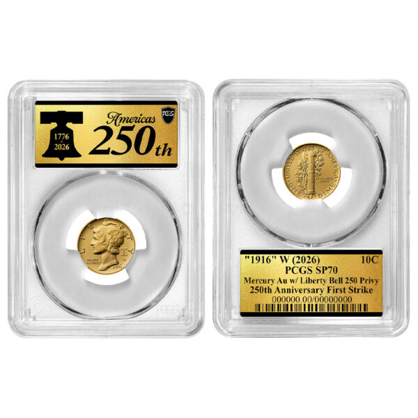 2026 Best of the Mint Gold Mercury Dime and Silver Medal 2pc Set