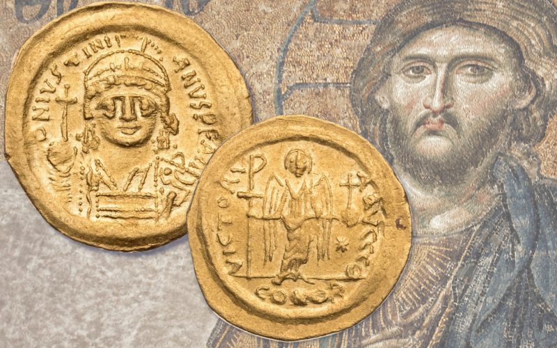 Image of a Byzantine Solidus Coin