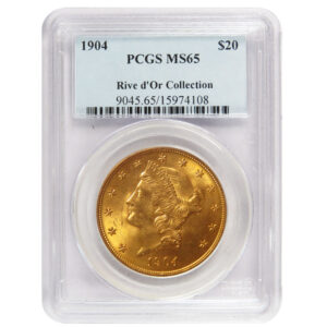 1904 $20 Liberty head Gold PCGS MS65 Rive d'Or Collection PCGS MS65