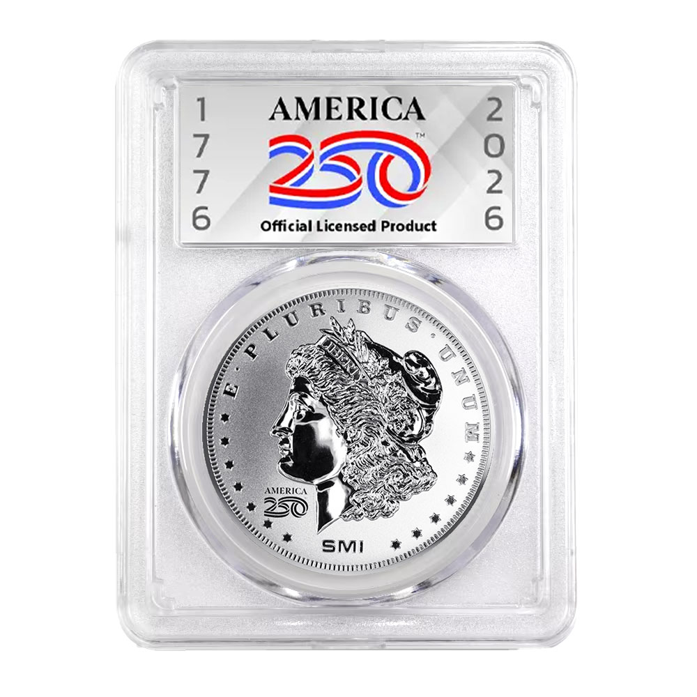 1 Troy oz Sunshine Mint 250th Anniversary 1776 Reverse Proof Morgan Silver Round