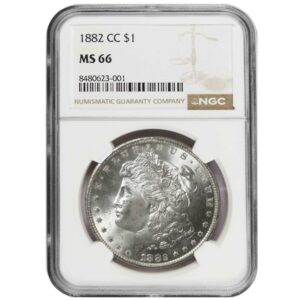 1882-CC Morgan Silver Dollar NGC MS66 Blast White