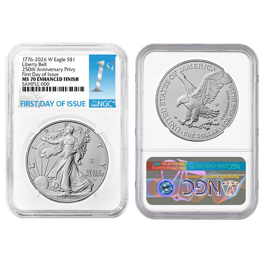 2026-W Enhanced Uncirculated $1 American Silver Eagle NGC MS70 FDI